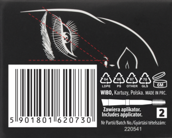WIBO ,pomada do brwi, wodoodporna, nr 2 Dark Brown,tył
