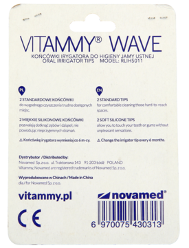 VITAMMY ,końcówki irygatora do higieny jamy ustnej,tył
