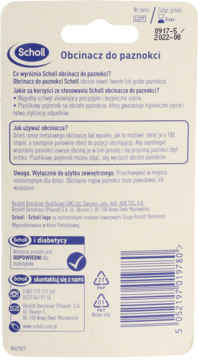SCHOLL ,obcinacz do paznokci,tył