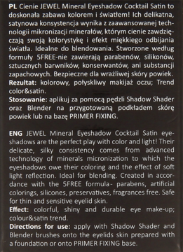 LORIGINE ,cienie do powiek, nr 20,tył