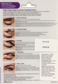 KISS ,zestaw profesjonalnych narzędzi do stylizacji brwi,tył