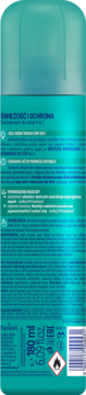 Tył turkusowego dezodorantu Nivelazione do stóp 4 w 1, 180 ml, z polskimi informacjami i symbolami.