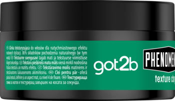 GOT2B phenoMENal ,glinka do włosów, teksturyzująca, poziom utrwalenia 5,tył