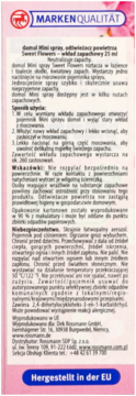 Różowy wkład zapachowy domol Mini spray Sweet Flowers 25 ml do odświeżacza powietrza, widok z przodu.