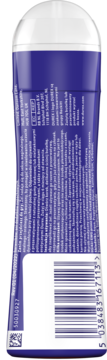 Tył niebieskiej tubki Durex żel intymny Originals 50ml z białą nakrętką, informacjami i kodem kreskowym.