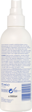 Ziajka mleczko ochronne dla dzieci SPF 30 w białej butelce. Tył opakowania z widocznymi napisami.