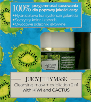 BIELENDA ,2w1 maska + peeling z kiwi i kaktusem, cera mieszana i tłusta,tył