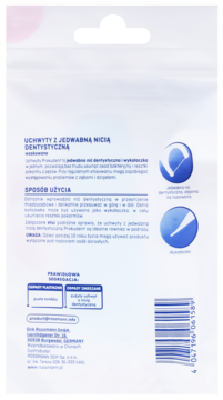 PROKUDENT ,uchwyty z jedwabną nicią dentystyczną i wykałaczką,tył