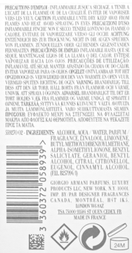 GIORGIO ARMANI Acqua di Gio ,woda toaletowa dla mężczyzn,tył