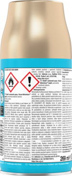 Tył opakowania Glade® automatic spray Ocean Adventure™, puszka w złotym i turkusowym kolorze, z etykietą, 269 ml.