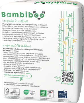 BAMBIBOO ,jednorazowe  pieluchomajtki z bambusem rozm 4 ( 9-14 kg ),tył