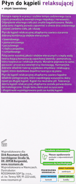 ALTAPHARMA ,płyn do kąpieli, relaksującej, Olejek Lawendowy,tył