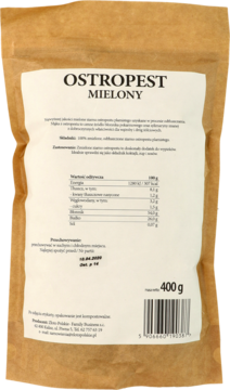 OLANDIA ,ostropest plamisty, mielony, odtłuszczony, mąka,tył