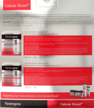 NEUTROGENA ,przeciwzmarszczkowy krem na dzień 50 ml, odnawiający krem na noc 50 ml, Cellular Boost,tył