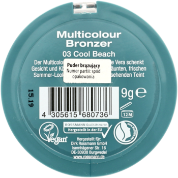 ALTERRA Multicolour ,puder brązujący nr 03 Cool Beach,tył