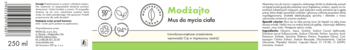 Monodose mus do mycia ciała o zapachu miodu i mięty, 250 ml, etykieta z zielonymi elementami, z przodu.