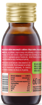 WELSOM Ginger Shot ,napój typu shot, Imbir i Limonka,tył
