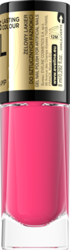 Eveline Cosmetics różowy lakier żelowy do sztucznych paznokci 8 ml, widok z przodu.