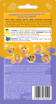 LIRENE ,maska glinkowa z witaminą C, cera tłusta i mieszana,tył