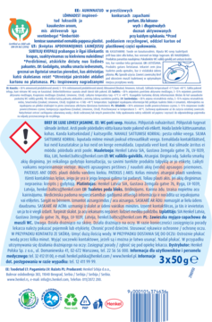 Tył opakowania Bref De Luxe zawieszka WC Czarujący Jaśmin 3x50g, z instrukcjami i informacjami.