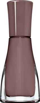Szybkoschnący lakier Sally Hansen Insta-Dri Slick Slate, brązowo-szary, w szklanej butelce, widok z przodu.
