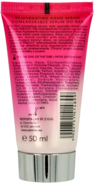 SEMILAC Care ,serum do rąk Radiant Complex,tył