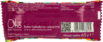 OHO IDEA NATURA ,baton bakaliowo-warzywny, Niko,tył