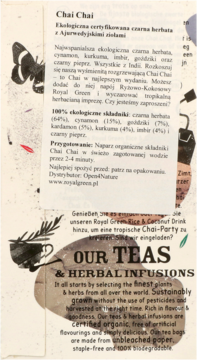 ROYAL GREEN ,czarna herbata z ziołami, Chai Chai,tył
