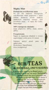 ROYAL GREEN ,mięta, Mighty Mint,tył