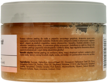 MANUFAKTURA PIĘKNA Różowy Grejpfrut ,peeling do ciała, cukrowy,tył