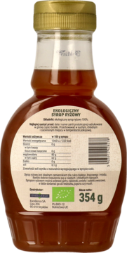 I AM BIO ,ekologiczny syrop ryżowy,tył