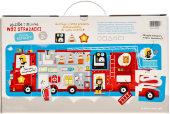 CZUCZU ,puzzle z dziurką, Wóz Strażacki, 2+,tył