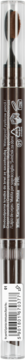 Zamazana kredka do brwi Lovely Brow Pencil & Brush 2w1, odcień 01. Pionowe ujęcie ciemnego opakowania z kodem.