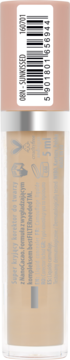 Korektor OBN-SUNKISSED 5ml w przezroczystej butelce z metalową zakrętką, pionowe ujęcie etykiety.