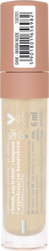 Wegański korektor do twarzy w odcieniu Warm Nude (6ml) w przezroczystej tubie z beżową zakrętką, widok z przodu.