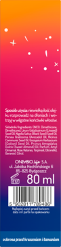 ONLYBIO olejek do włosów 80ml, tył opakowania: gradient, składniki, kod kreskowy, ochrona przed kruszeniem.