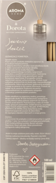 DOROTA & AROMA HOME ,patyczki zapachowe Jesienny deszcz,tył