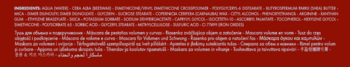 Obraz z rozmytym, jasnoczerwonym tekstem w kilku akapitach, nieczytelnym, na ciemnoczerwonym tle.