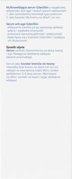 ZIAJA GdanSkin ,serum do twarzy, multinawilżające, wygładzające zmarszczki,tył