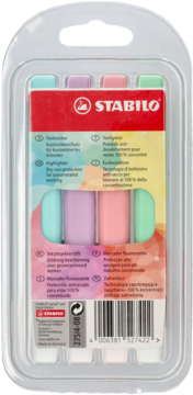STABILO ,zakreślacze pastelowe,tył