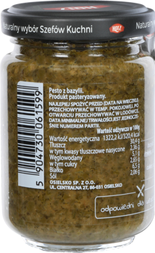 HOTZ ,pesto zielone, z bazylii,tył