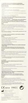 Białe opakowanie Bausch + Lomb ReNu 500 ml płynu do soczewek, z gęstym tekstem i logotypami, widok z przodu.