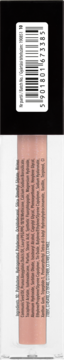Tył opakowania błyszczyka WIBO Lip Sensation nude, z czarną nakrętką, widoczny kod kreskowy i opis produktu.