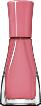 Różowy lakier Sally Hansen Insta-Dri Rapid Rose w szklanej butelce z dopasowaną nakrętką, widok z przodu.