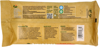Tył brązowego opakowania chusteczek Autoland Natural do kokpitu (25 szt.), opis i certyfikaty.
