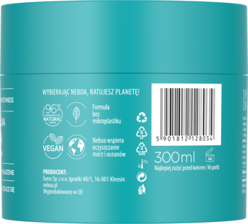 NEBOA Hydration & Smoothness ,maska do włosów, włosy suche i puszące się, naturalna,tył