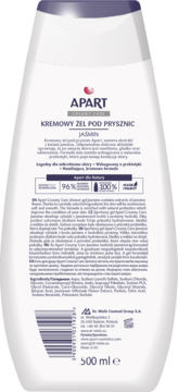 APART Creamy Care ,żel pod prysznic, kremowy, nawilżenie, Jaśmin,tył
