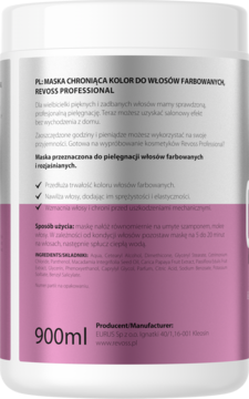 REVOSS Professional Color,maska do włosów farbowanych, chroniąca kolor,tył