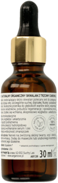 ARGANOVE ,skwalan z trzciny cukrowej, ujędrniający, 100% naturalny,tył