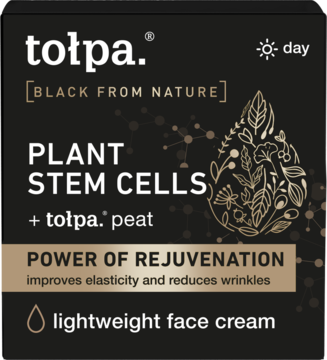TOŁPA Black From Nature ,krem do twarzy, lekki, wygładzający zmarszczki, na dzień,tył
